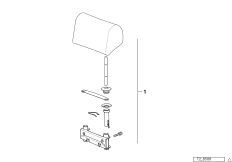 Installation set headrest rear